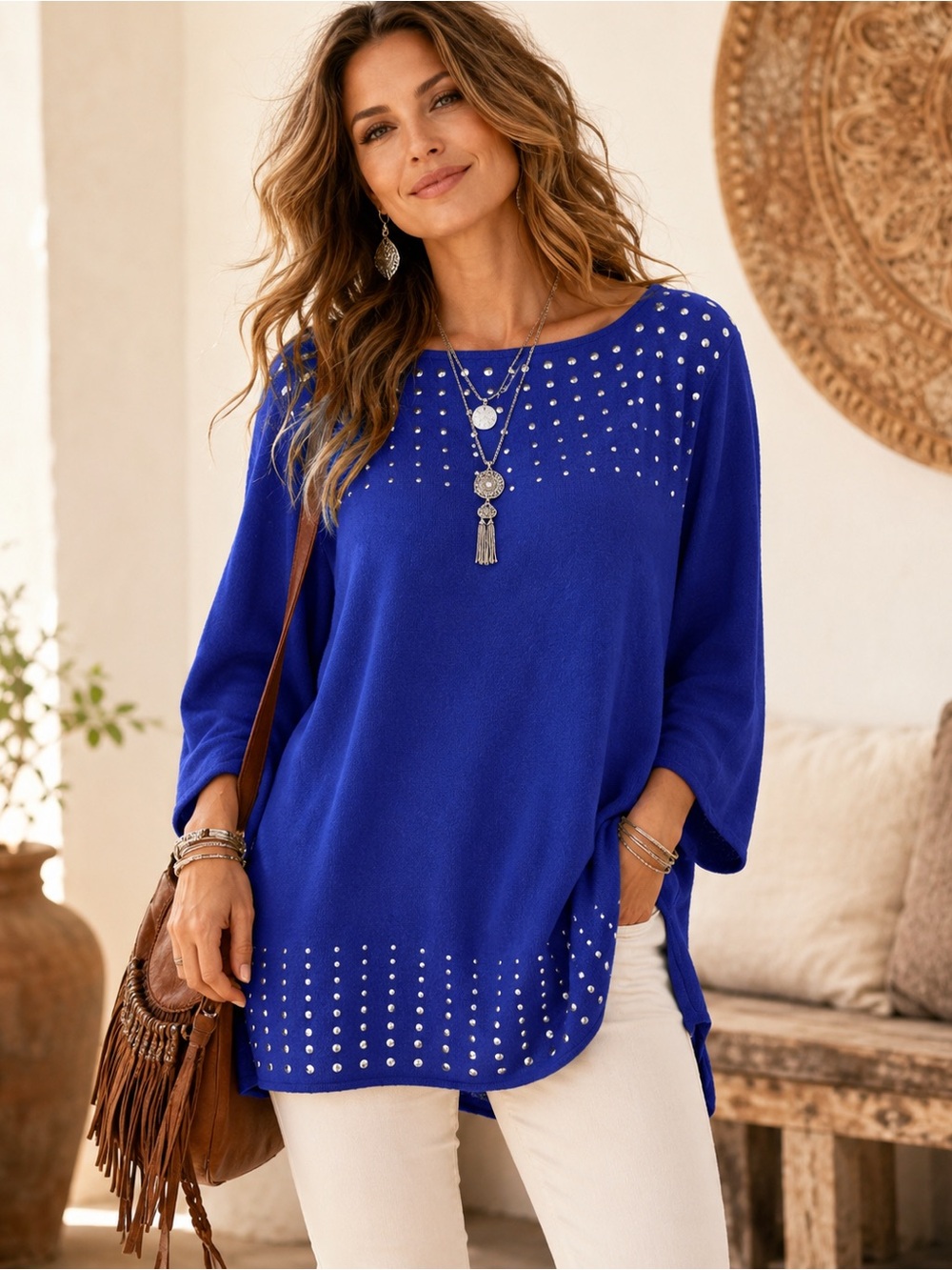 Ruby Rd. Woman Rhinestone Tunic Sweater – Size 1X